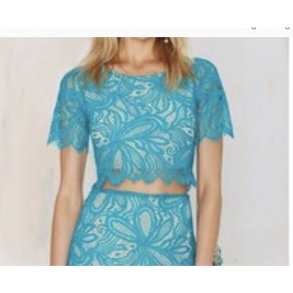 For Love And Lemons Tops - For Love & Lemons Nasty Gal Lace Crop (Top Only)